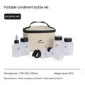 Naturehike six-piece PP plastic portable seasoning bottle set for outdoor cooking and picnics.