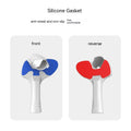 Red and blue plastic silicone table tennis racket grip accessory for Pico 4 VR controller measuring 160x110x80mm