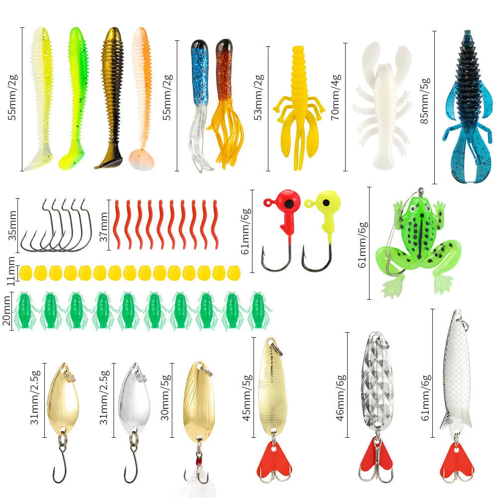 Christmas Mino Bog 24-piece metal fishing set in 01 style colour blind box