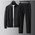 Men's stand collar sports suit in polyvinyl alcohol fibre with slim fit and long sleeves