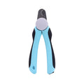 Blue heavy-duty dog nail clippers with a safety guard for large breeds and thick nails