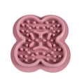 Silicone pet licking mat with textured ridges for slow feeding cats and dogs