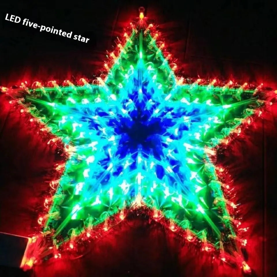 Christmas festival plug-in outdoor decorative string lights with peacock, love, sunflower and star shapes