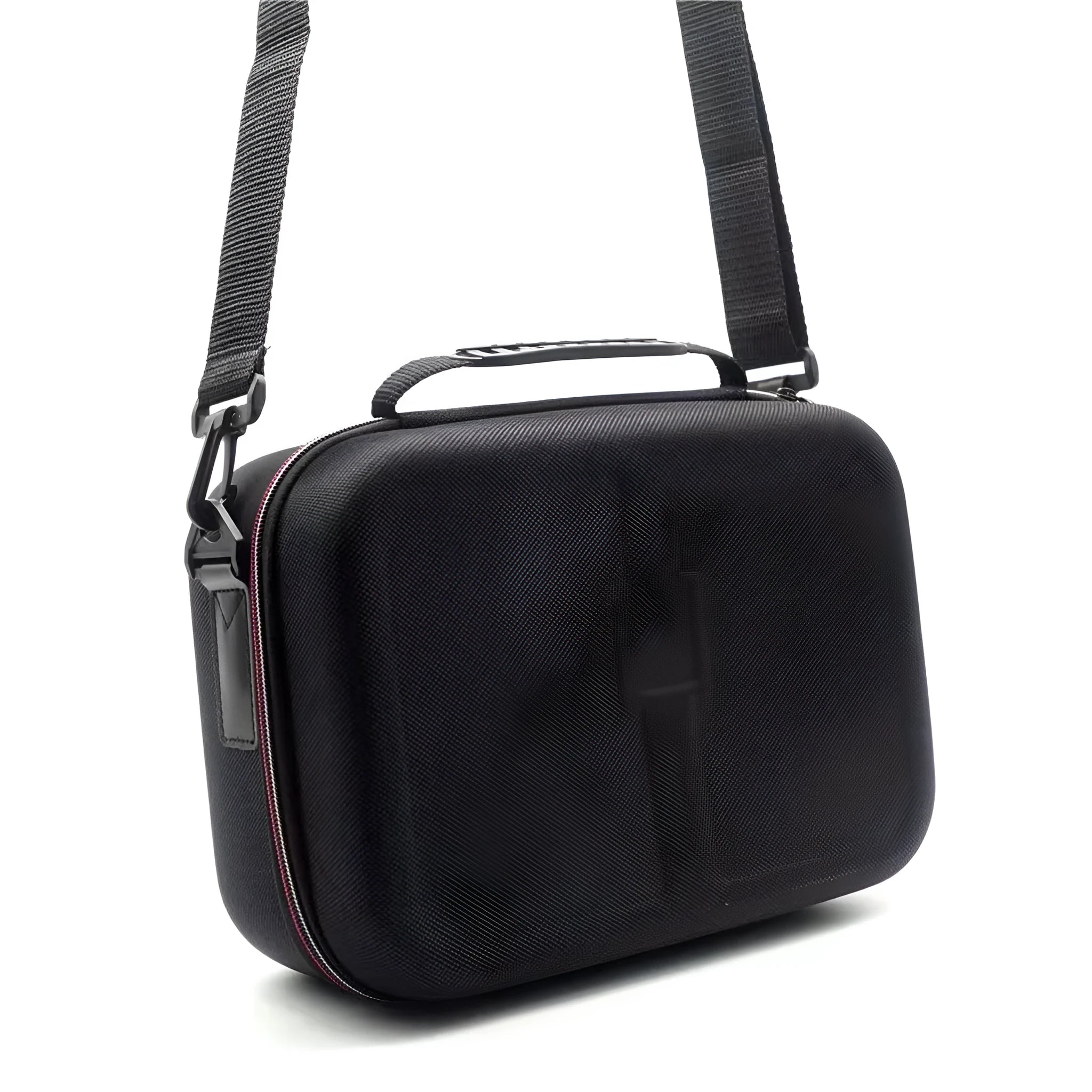 Black EVA hard-shell storage bag for game console accessories like controllers and cables.