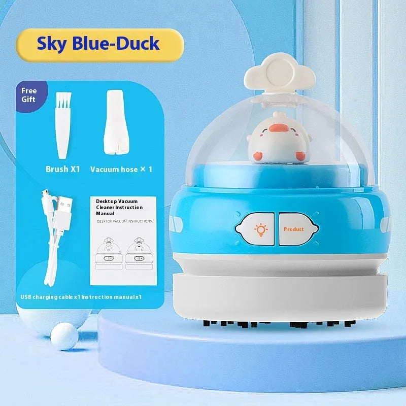 USB rechargeable handheld desktop vacuum cleaner in various colours for keyboard and computer dust removal