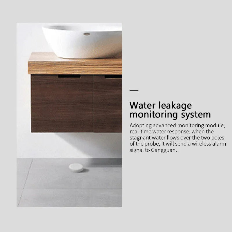 Zigbee wireless flood water leak detector sensor with compact design and Smart Life app connectivity