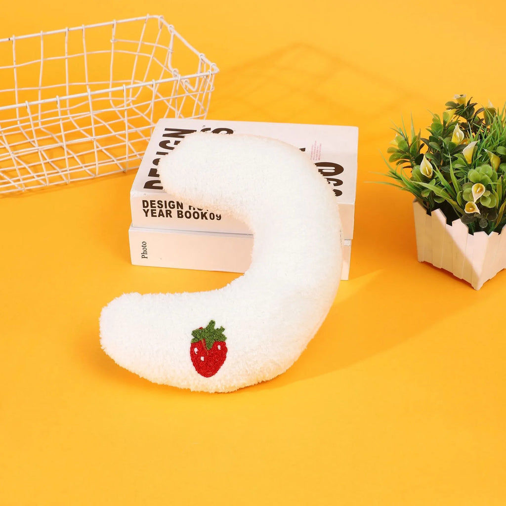 Cartoon half moon pet pillow in blue, pink, white, and yellow colours for dogs and cats