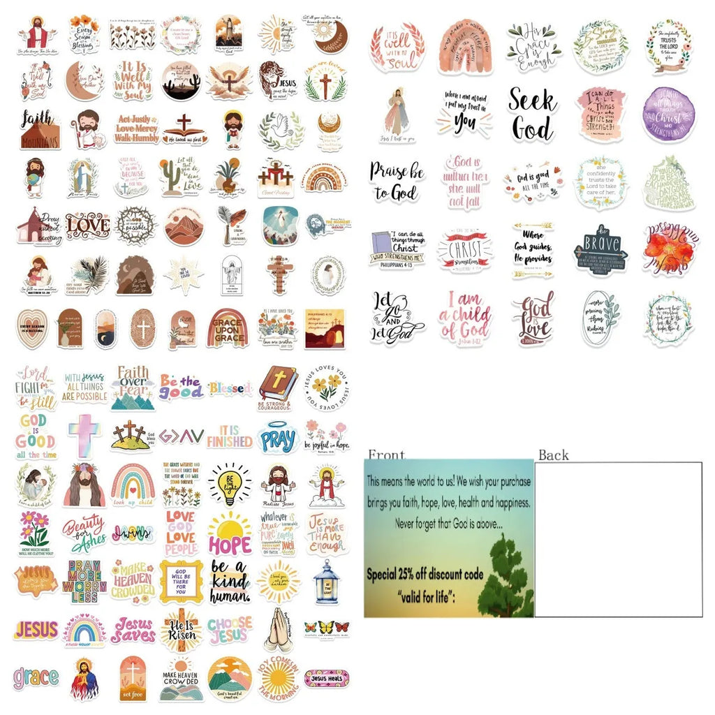 Set of 50 printed graffiti stickers with random patterns for laptop and notebook decoration