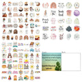 Set of 50 printed graffiti stickers with random patterns for laptop and notebook decoration