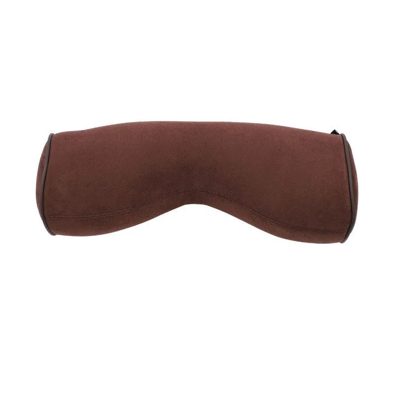 Car seat comfort set showing headrest, neck pillow and lumbar cushion components in neutral colours