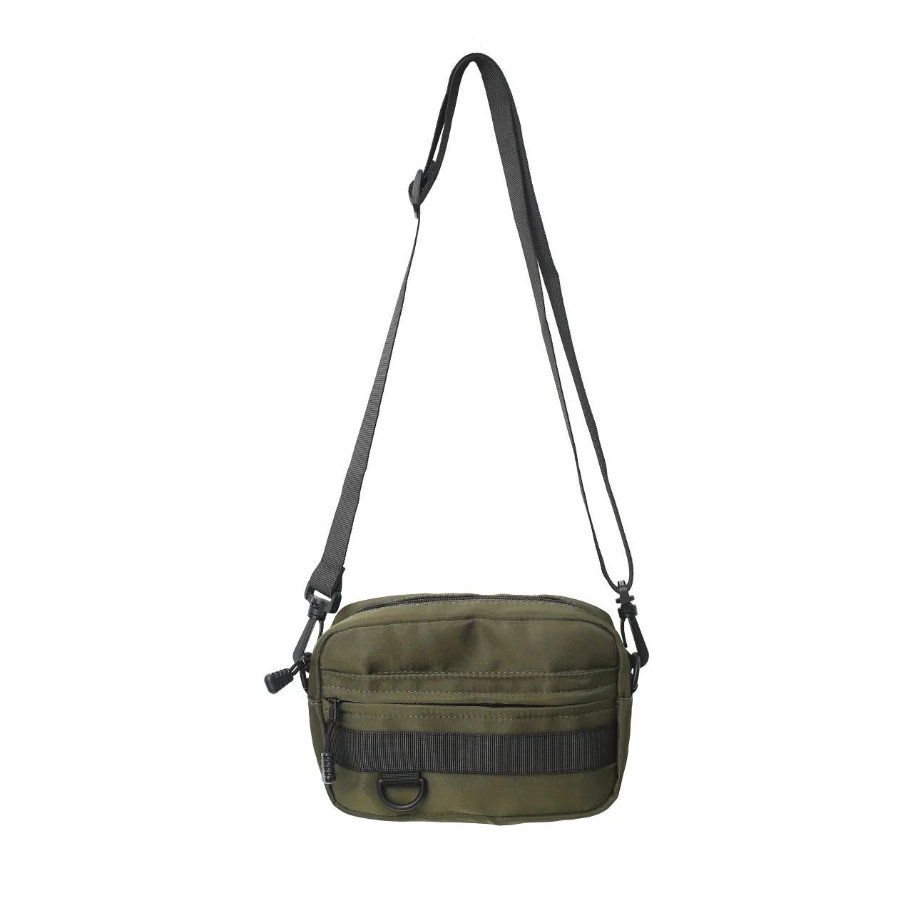 Men's street style crossbody messenger bag in solid colour with 22cm dimensions