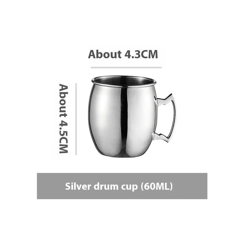 Stainless steel Moscow mule cup with copper plating in multiple colour options and capacity sizes