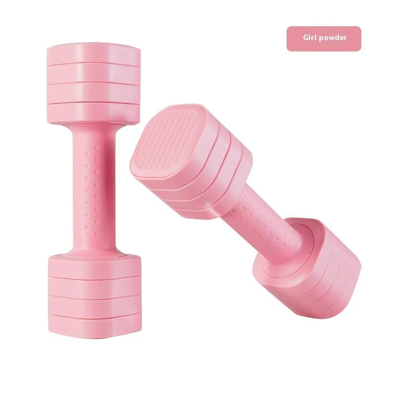 Women's detachable dumbbell set in pink colour with 5lb weight for fitness training