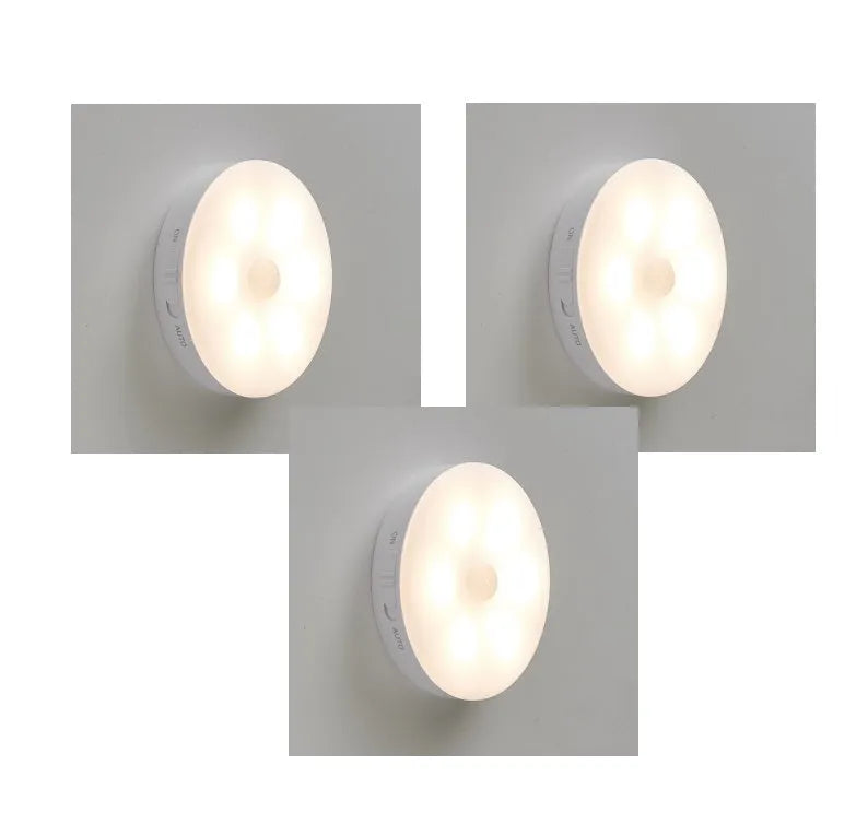 Wireless motion sensor LED lights for hallway cabinets with body sensing technology