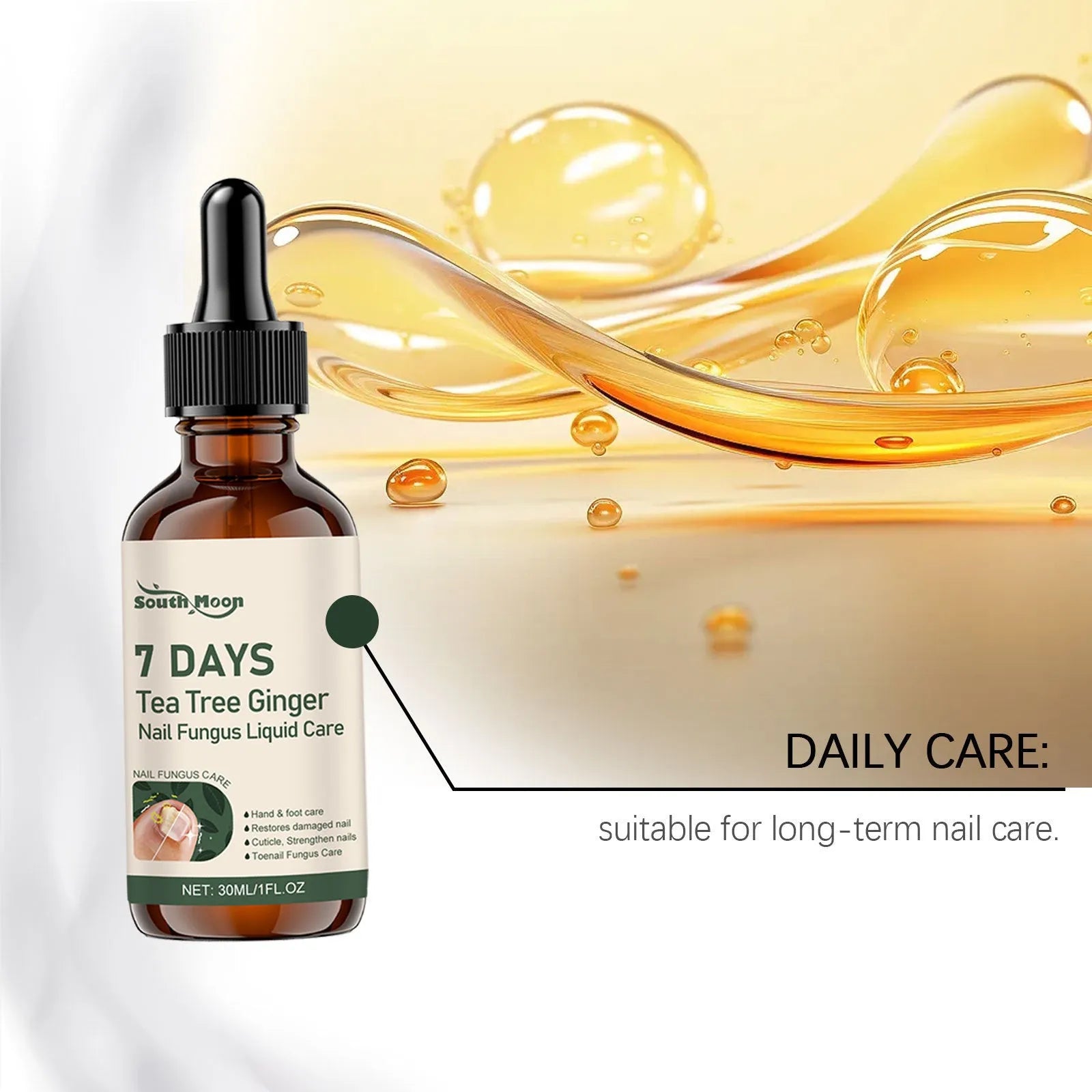 30ml nail care solution bottle for mild brightening and nourishing daily treatment