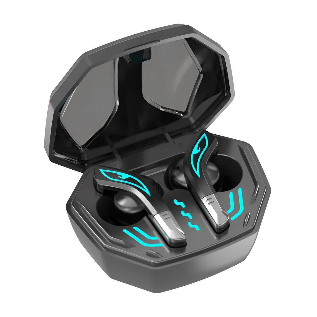 X15 wireless gaming Bluetooth headset in-ear headphones with charging case black color
