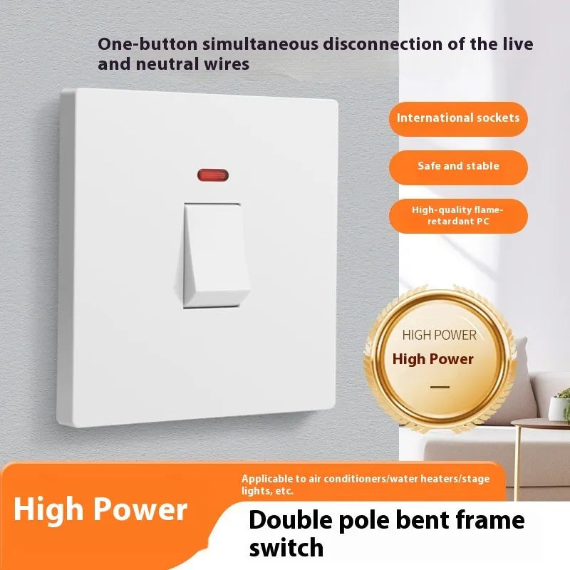 25A or 45A 3-pole illuminated power switch in gold, grey or white colours