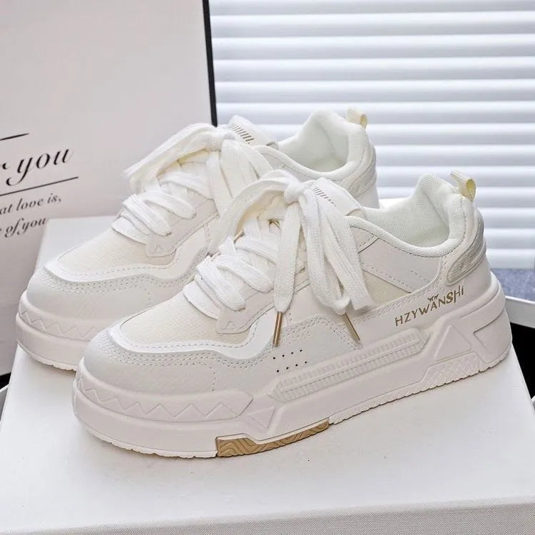 Children's height increasing board shoes with thick rubber sole and cross shoulder straps in beige, green, or red colours