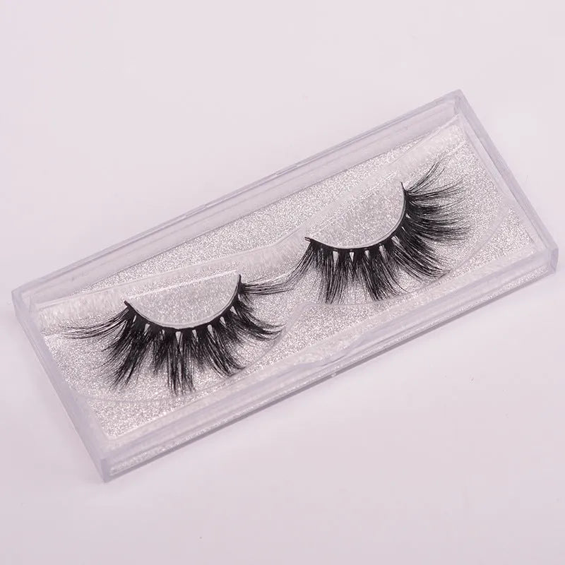 Affectionate brand 5D volume false eyelashes made from mink hair with applicator brush and storage cap.