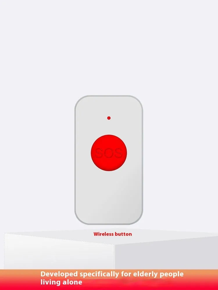 White voice emergency alert device with one buzzer unit and three separate emergency call buttons.