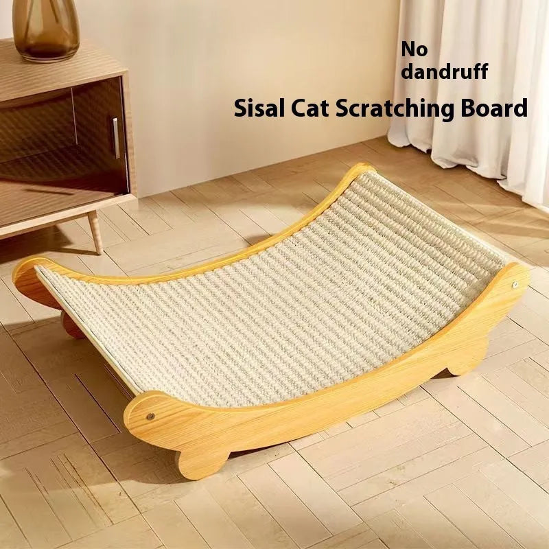 Sisal cat scratch board with natural fibre scratching surface in pastoral style design