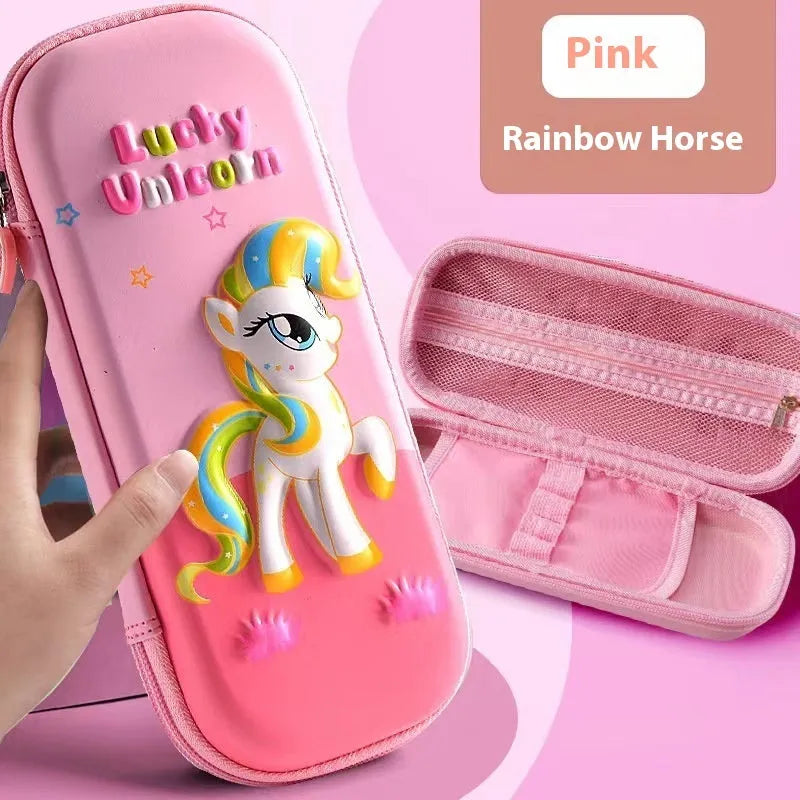 3D leather pencil case with zip closure showing one of 22 available colour pattern designs