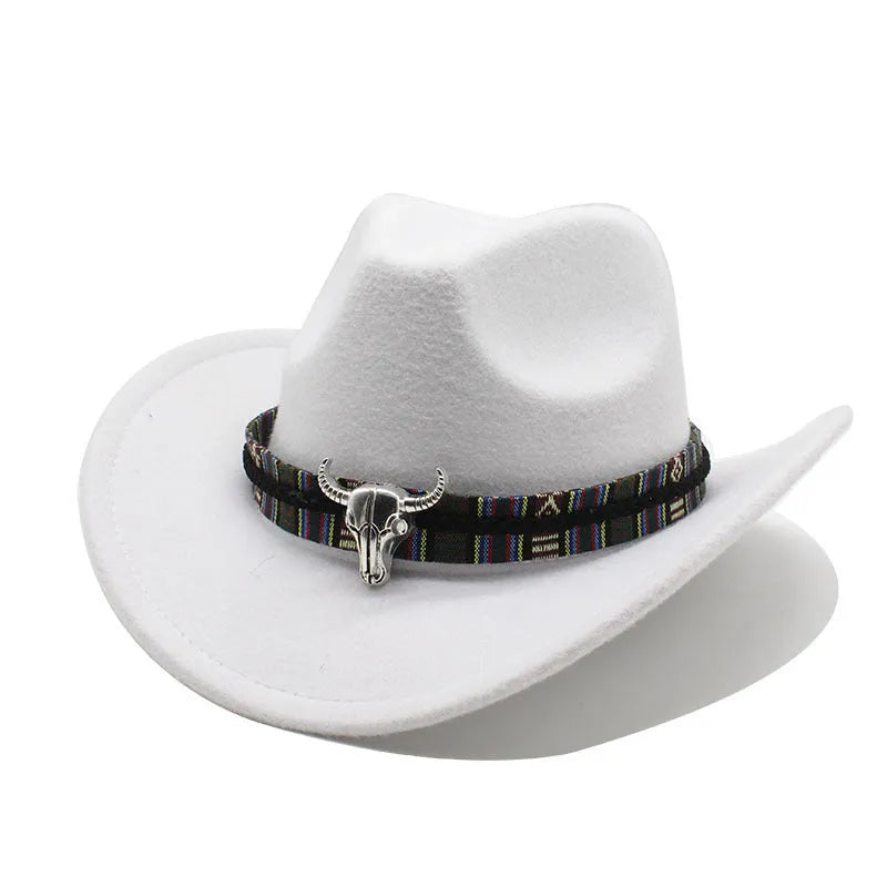 Western-style cowboy hat with bell crown in multiple colour options including army green, brown, and black
