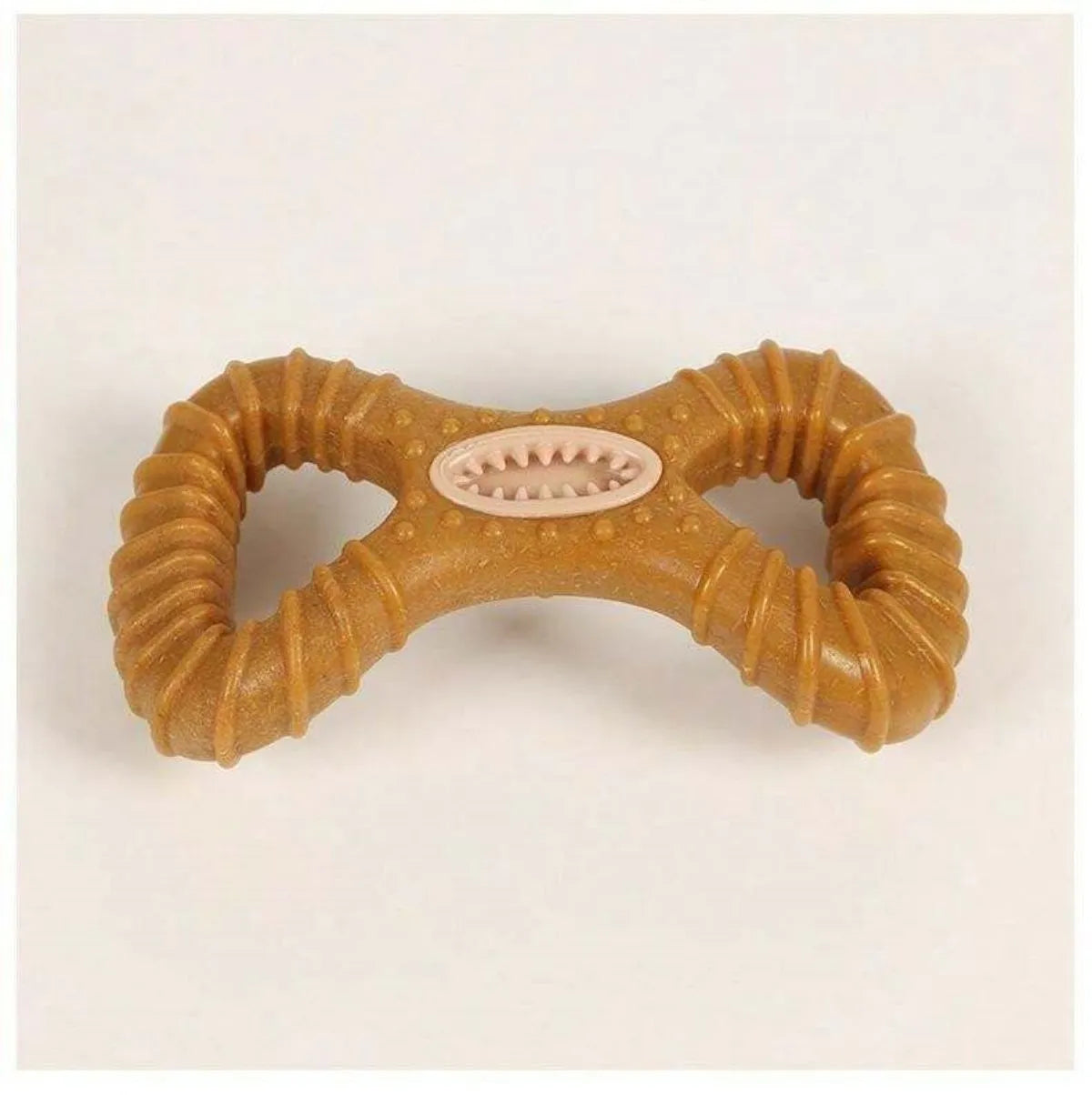 Rubber dog chew toy in 8-shape and Y-shape designs for dental cleaning and interactive play