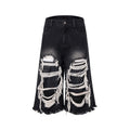 Black women's wide-leg cropped jeans with mid-high waist and micro-elastic cotton fabric