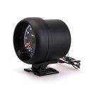 Black automotive tachometer with blue light pointer display measuring 95mm
