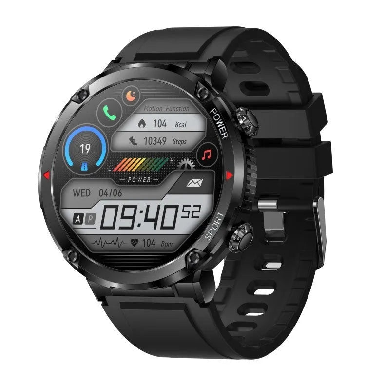 T30 Smart Watch with black silicone strap showing time and heart rate on screen