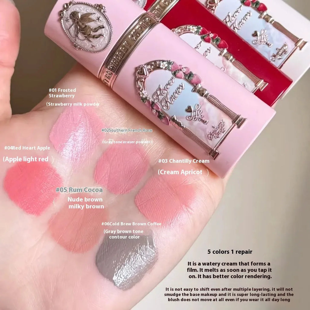Cupid Series Strawberry Liquid Blush in six shade variants