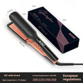 Hair straightener with digital temperature display showing 207℃ and anion technology label