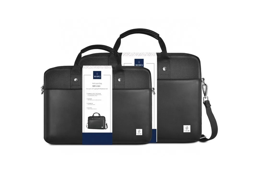 Black multi-pocket laptop backpack with organiser compartments and separate computer layer