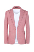 Men's light blue western-style casual suit jacket with slim fit on mannequin