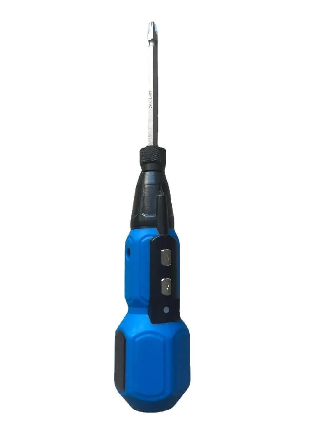 Alloy steel straight handle electric screwdriver with 36V lithium battery in black or blue colour.
