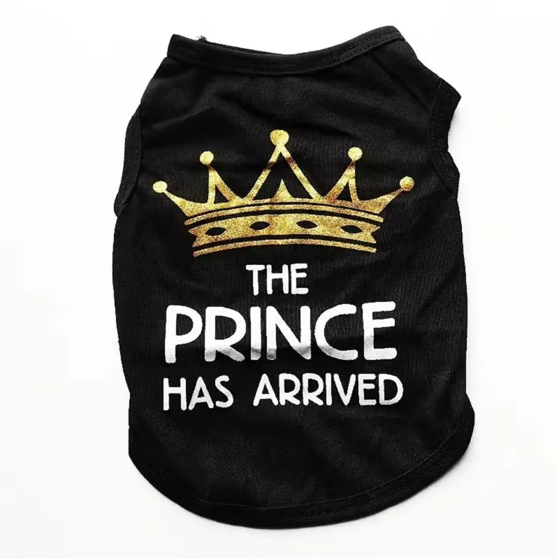 Cotton puppy vest for spring and summer in various colours including black, grey, blue, pink and rose options