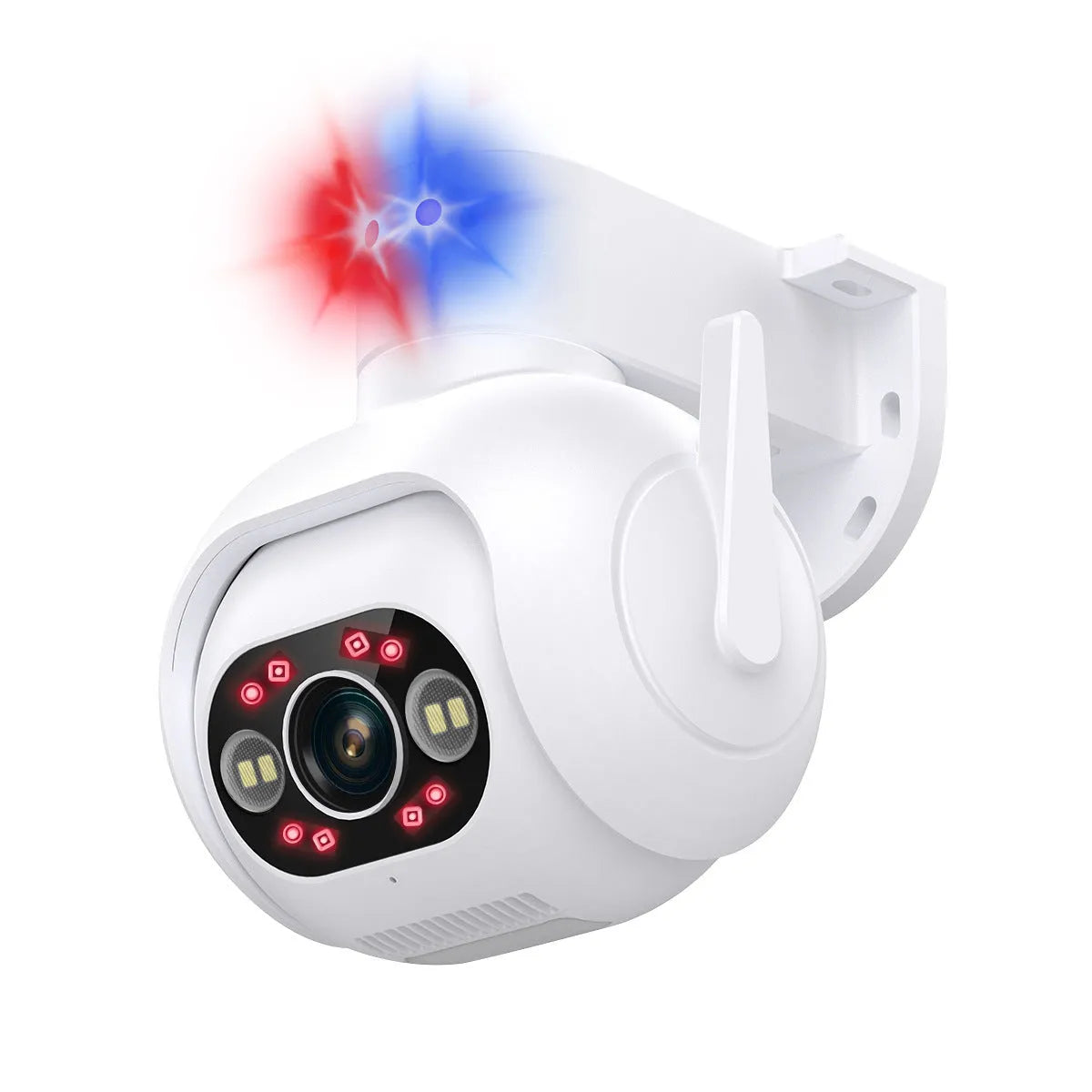 Smart Colour Night Vision H265 4MP IP66 waterproof outdoor security camera on wall mount