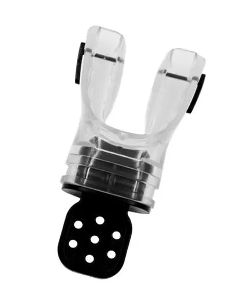 Edible silicone diving mouthpiece in multiple colour options showing 110mm length