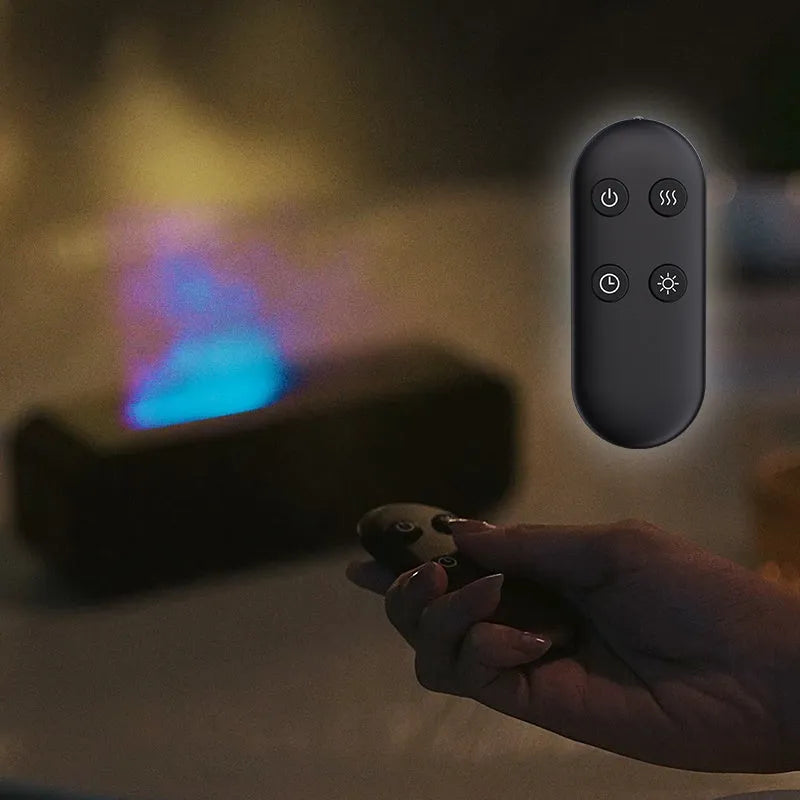 Black or white dynamic aroma diffuser with music synced colour changing light and remote control