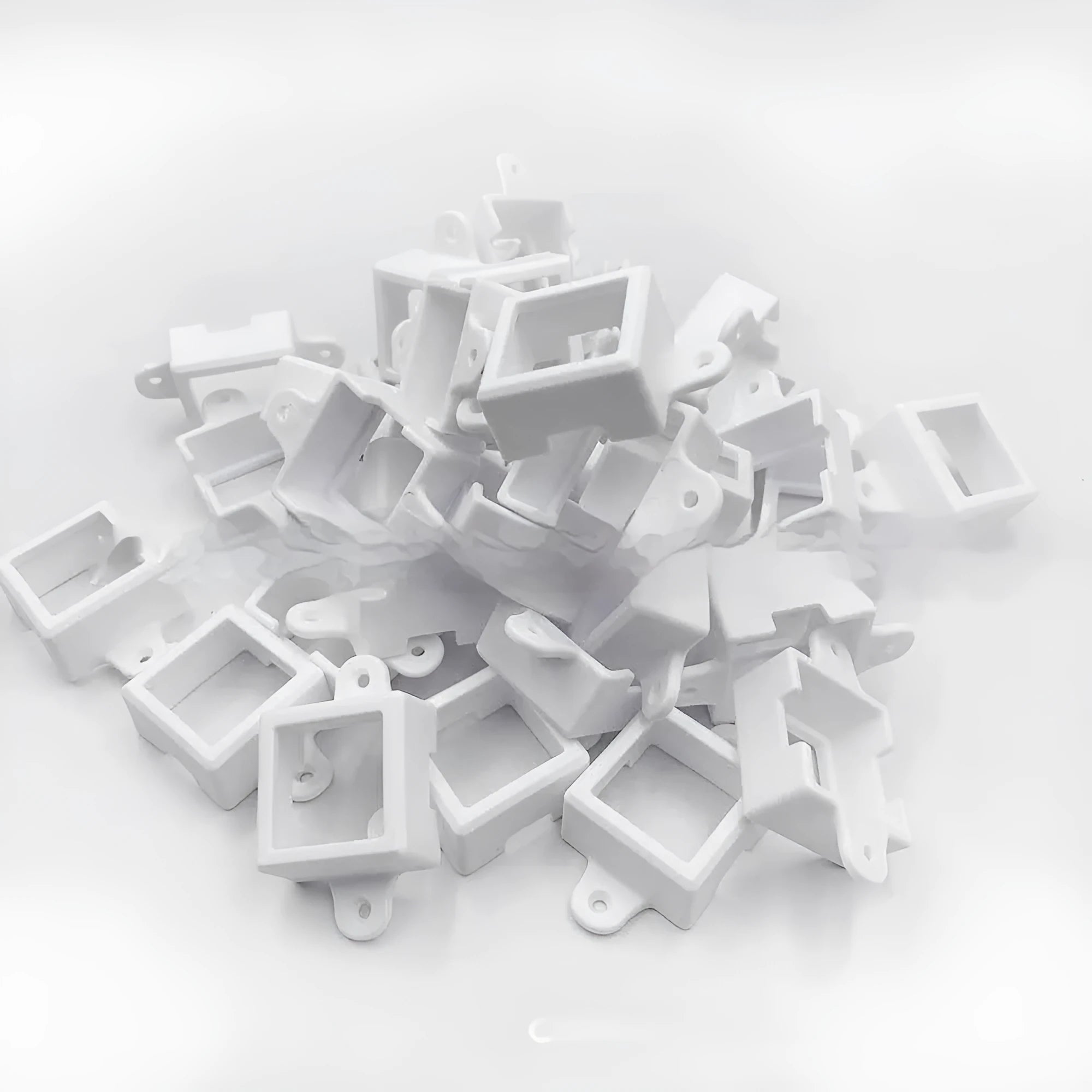 Small white plastic lampshade for LED light bracket protection