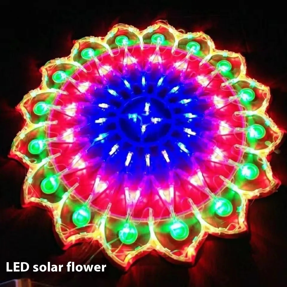 Christmas festival plug-in outdoor decorative string lights with peacock, love, sunflower and star shapes