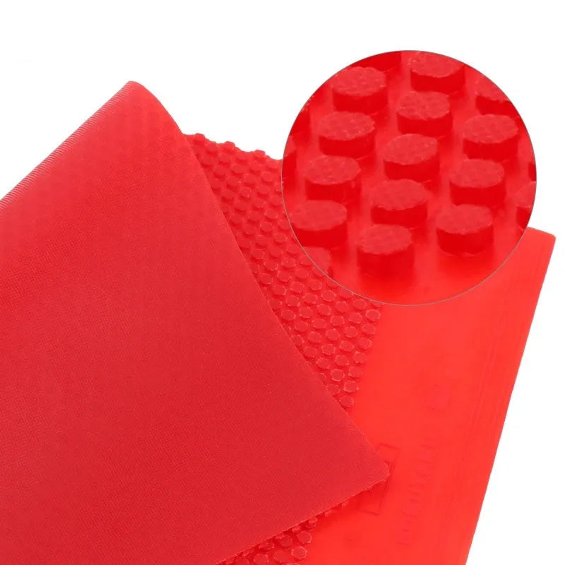 Table tennis rubber sheet with small particle surface in black and red colour options