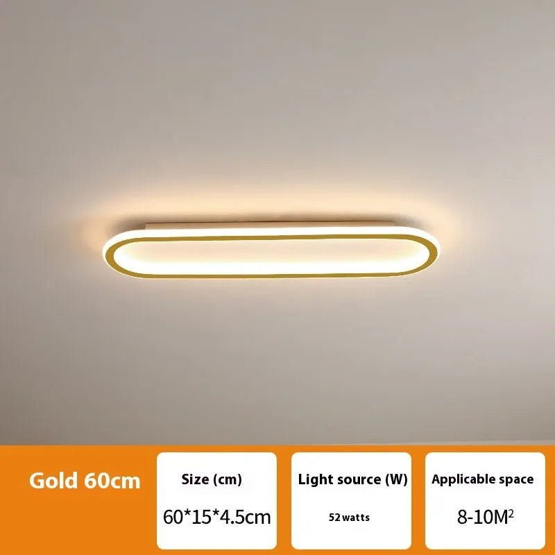 Aluminium strip ceiling lamp with PVC shade in choice of colours and lighting options