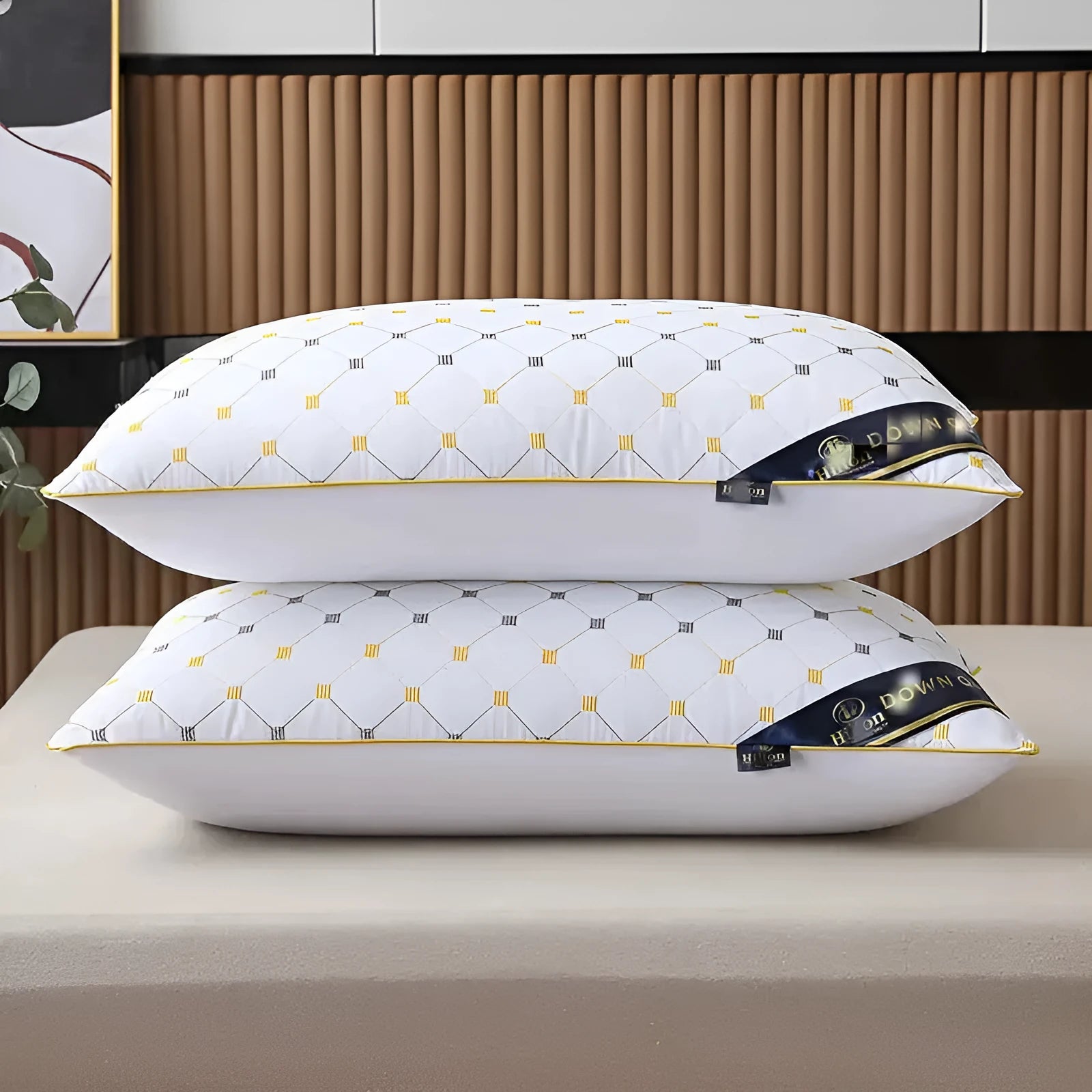 Polyester chemical fibre pillow in argy wormwood light blue measuring 48x74cm with adjustable weight options
