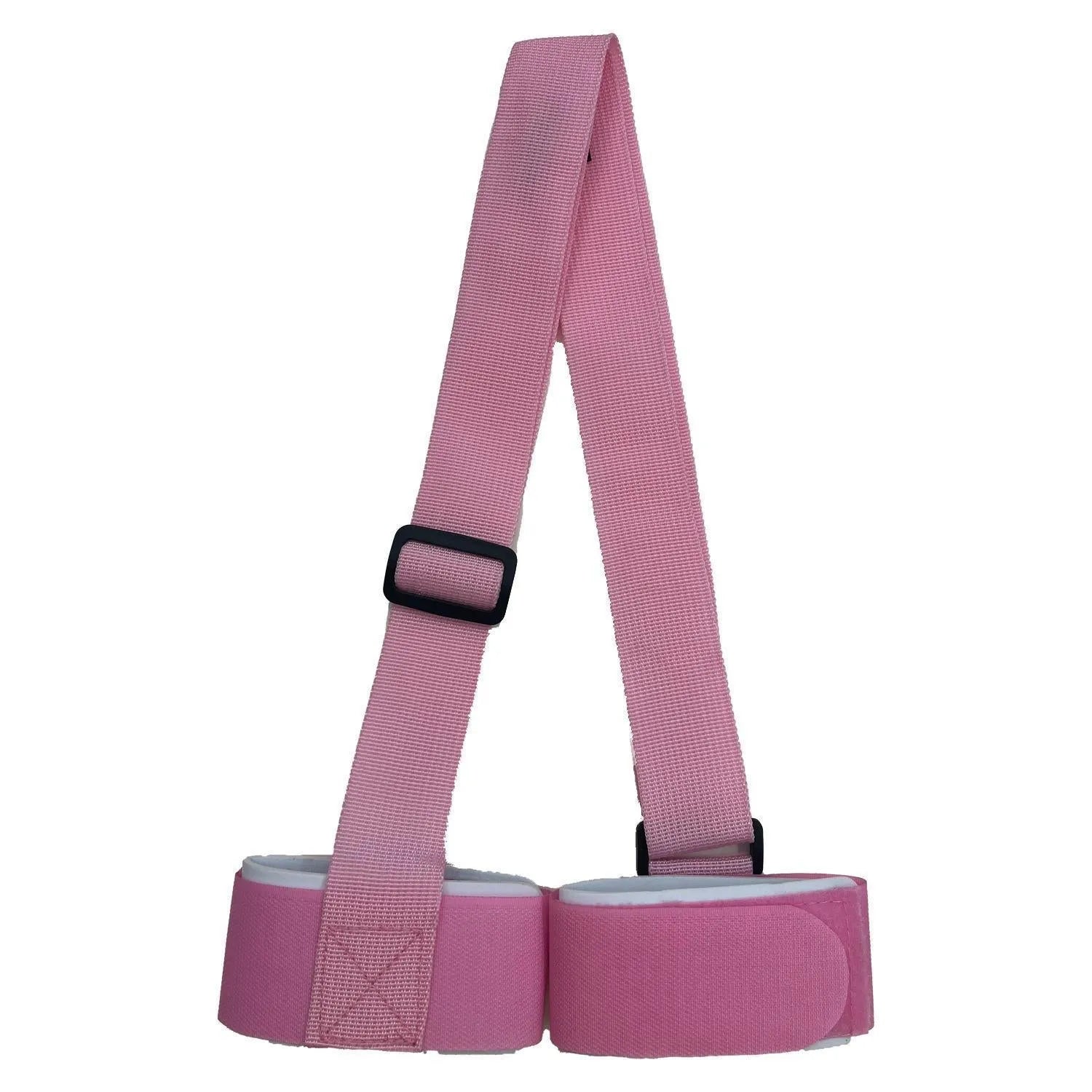 Adjustable skiing bandage strap with hook and loop fastening in multiple colour options