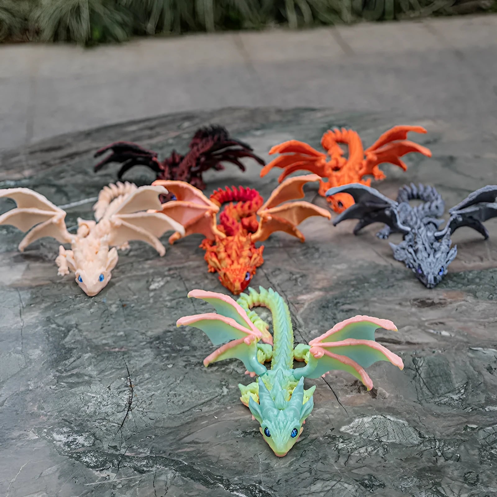 Red gold PLA plastic dragon wings decoration toy with 25cm wingspan for costume accessories