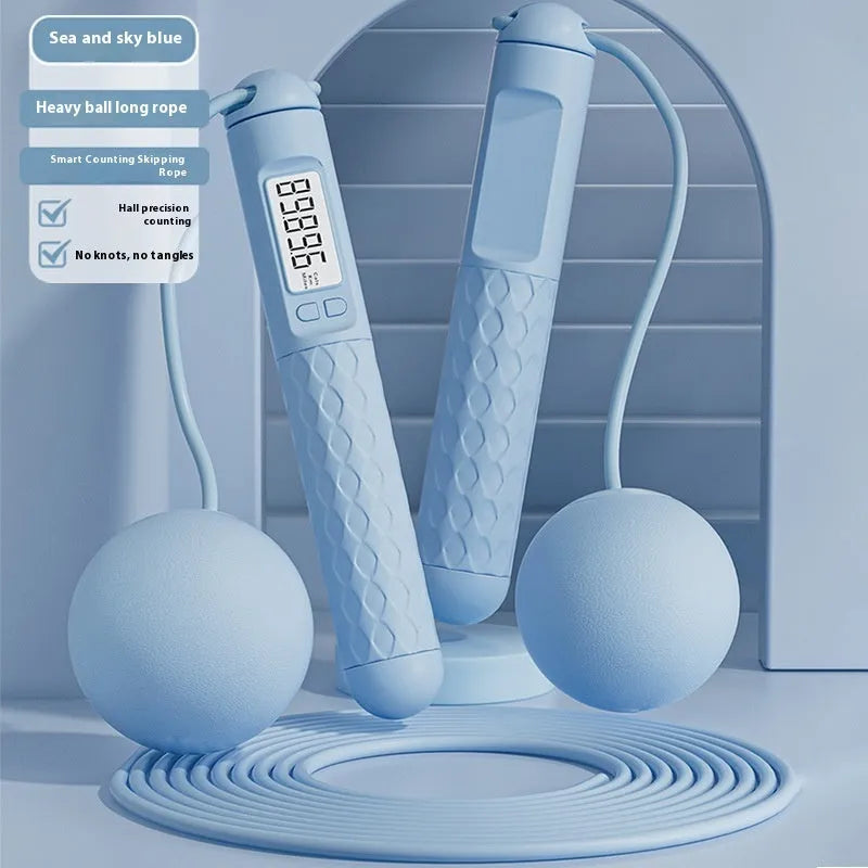 Skipping rope with ball bearings and ABS handles in multiple cord colour options for fitness training