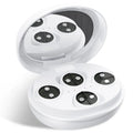 White wireless red light eye massager device with facial mask design for EMS therapy