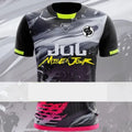 Men's printed sports t-shirt in bird eye polyester fabric with loose fit and short sleeves